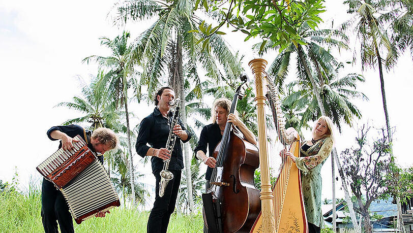 Das Ensemble Quadro Nuevo. Foto Münchenmusik Das Ensemble Quadro Nuevo. Foto Münchenmusik