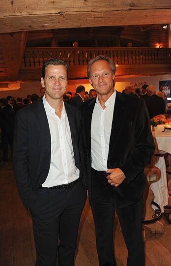 Oliver Bierhoff (l) und Gerhard Delling.
