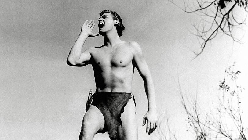 Johnny Weissmuller in einer "Tarzan"-Verfilmung.