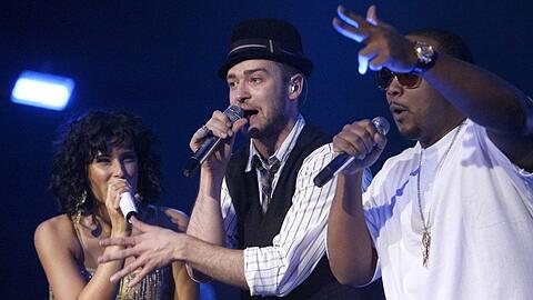 Nelly Furtado, Justin Timberlake und Timbaland (r.) haben mit "Give It to Me" Erfolge gefeiert.