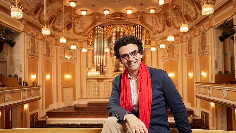 Rolando Villazón im Großen Saal der Stiftung Mozarteum in Salzburg, der Hauptspielstätte der Mozartwoche.