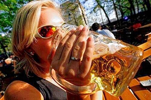 Idylle im Biergarten