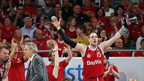 Werden die Bayern-Basketballer auch am Mittwoch, im zweiten Playoff-Spiel gegen Bamberg, wieder jubeln?