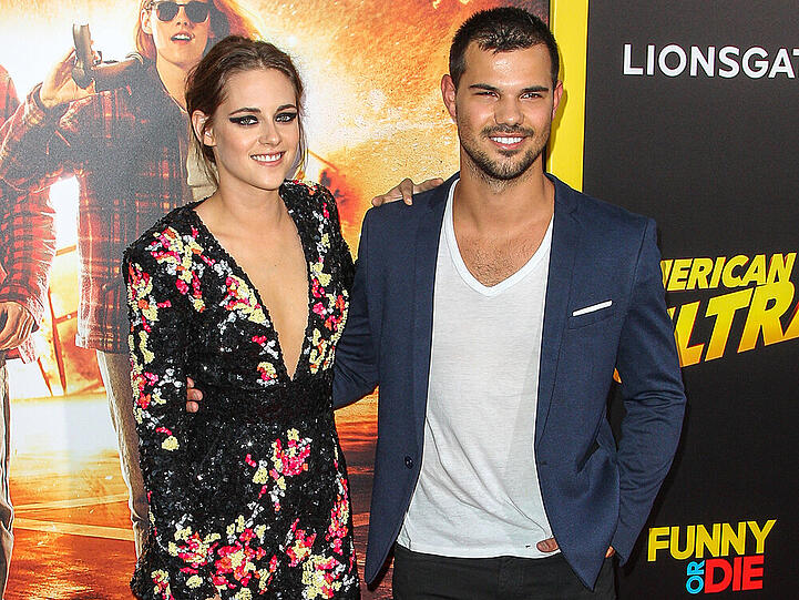 Bei der Premiere ihres neuen Films "American Ultra" in Los Angeles erschien Kristen Stewart mit Taylor Lautner an ihrer Seite