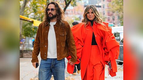 Ehemann Tom Kaulitz begleitete Heidi Klum in einem legeren Outfit zu ihrem Termin auf dem Empire State Building.