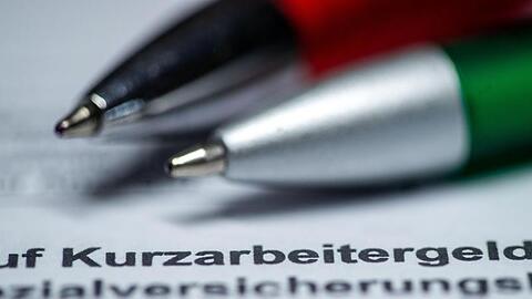 Ein Antragsformular für Kurzarbeitergeld.