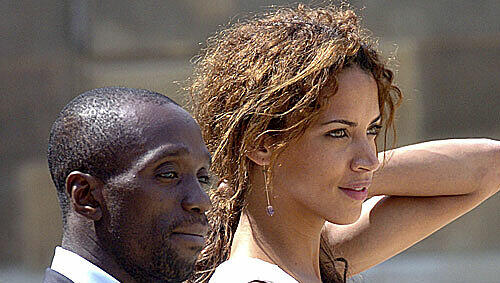 Noemie Lenoir mit ihrem Ehemann, dem französischen Fußballer Claude Makelele. Noemie Lenoir mit ihrem Ehemann, dem französischen Fußballer Claude Makelele.