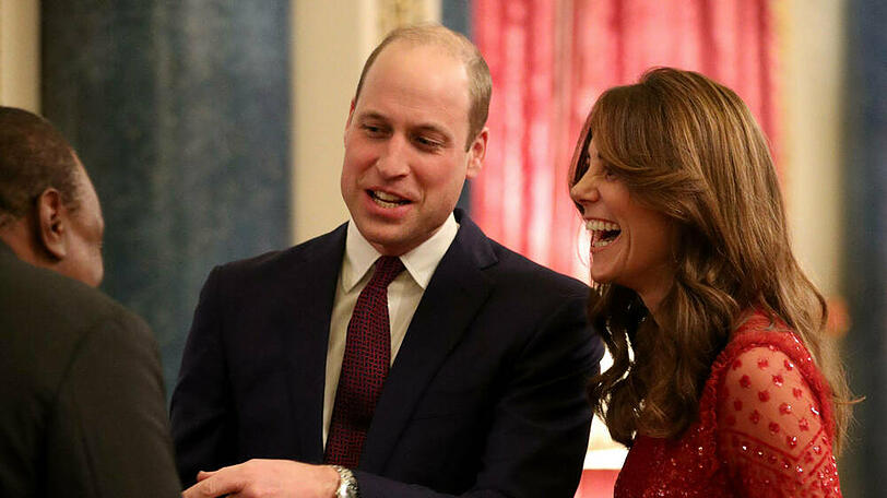 Prinz William und Herzogin Kate bei ihrem Empfang am Montagabend