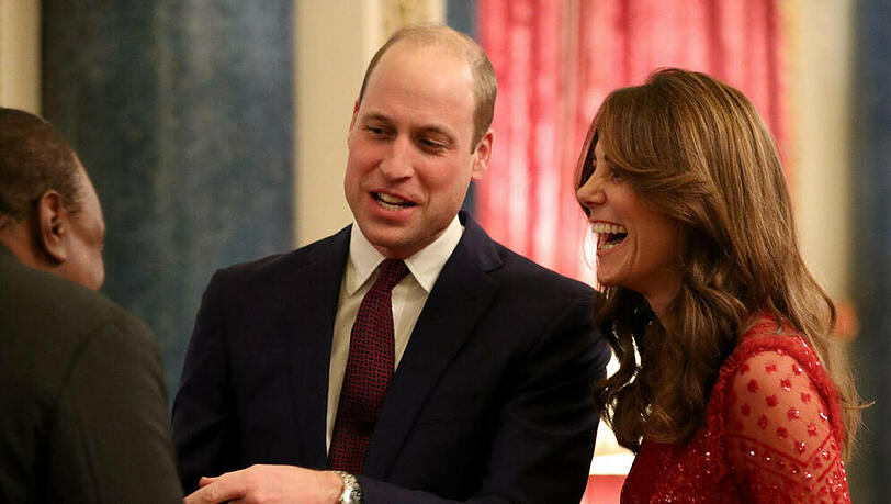 Prinz William und Herzogin Kate bei ihrem Empfang am Montagabend Prinz William und Herzogin Kate bei ihrem Empfang am Montagabend