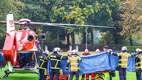 Nach der Attacke war ein Rettungshubschrauber im Einsatz. (Archivbild)