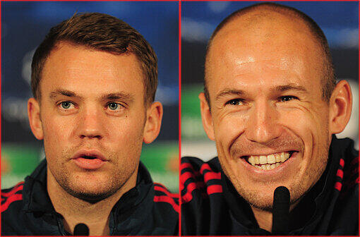 Manuel Neuer und Arjen Robben sind unter den Top 3 bei der Wahl zu Europas Fußballer des Jahres.