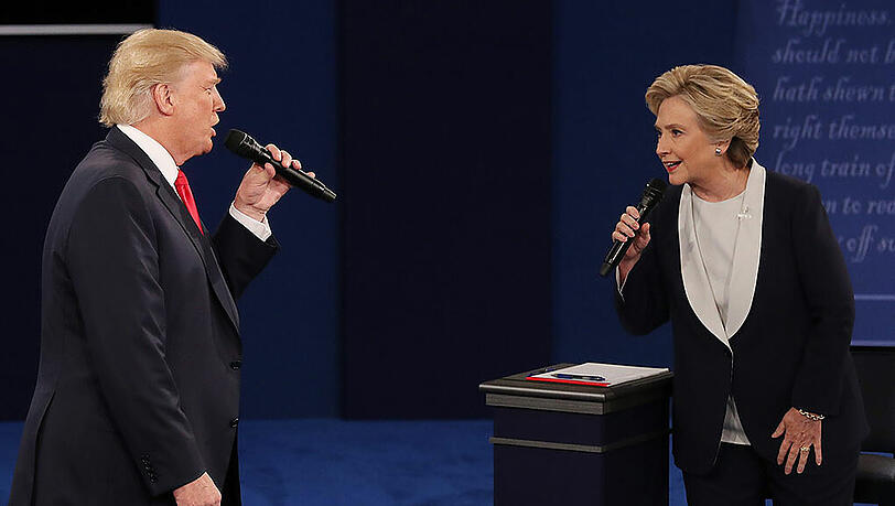 Machten im letzten TV-Duell keinen Hehl aus ihrer Verachtung füreinander: Donald Trump und Hillary Clinton Machten im letzten TV-Duell keinen Hehl aus ihrer Verachtung füreinander: Donald Trump und Hillary Clinton
