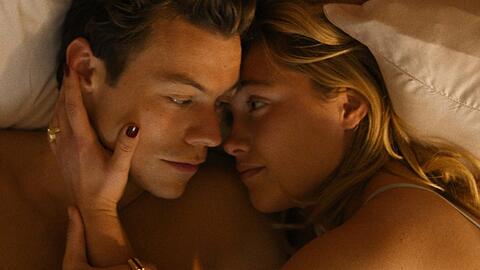 Harry Styles (links) und Florence Pugh in "Don't Worry Darling".