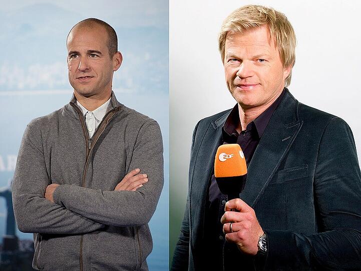 Der Techniker und der Titan: Mehmet Scholl (li.) und Oliver Kahn sind im TV fast wie einst auf dem Platz