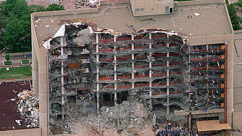 Das Murrah Federal Building in Oklahoma City. Timothy McVeigh sprengte es mit einer Kunstdünger-Bombe in die Luft.