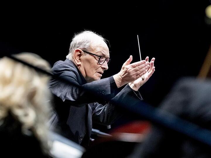 Komponist Ennio Morricone bei seiner "The Farewell Tour" 2019 in Berlin.