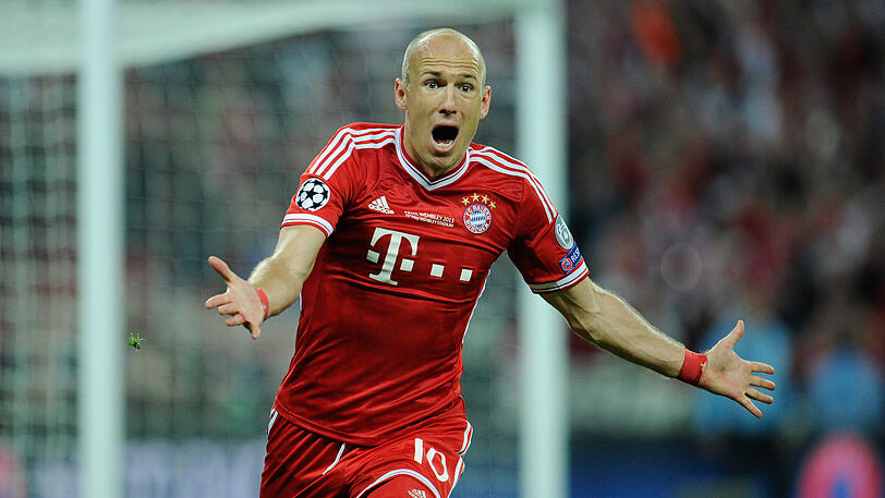 25. Mai 2013, Champions League: Ein Bild, das in die Bayern-Geschichte einging: Arjen Robben jubelt nach seinem Treffer.