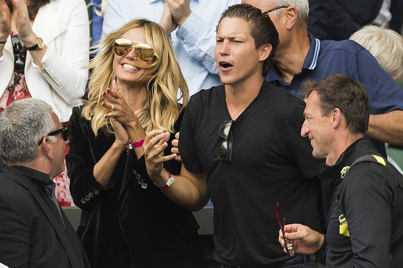 Haben Spaß zusammen: Heidi und Vito bei den Wimbledon Championships in London 2016.