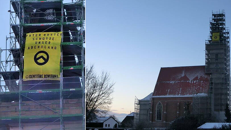 Das Plakat hatte wenig Außenwirkung, da es laut Polizei nicht von der Straße aus gesehen wurde.