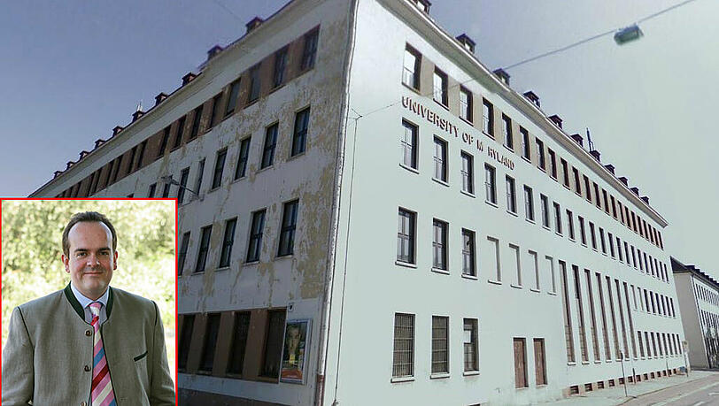 In die Jahre gekommen: die verfallende Fassade der ehemaligen University of Maryland. CSU-Politiker Clemens Baumgärtner kann sich nicht wirklich daran erfreuen. In die Jahre gekommen: die verfallende Fassade der ehemaligen University of Maryland. CSU-Politiker Clemens Baumgärtner kann sich nicht wirklich daran erfreuen.