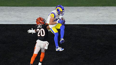 Cooper Kupp (r), Wide Receiver der Los Angeles Rams, erzielte den entscheidenden Touchdown der Partie.