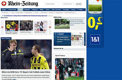 "Mitten ins BVB-Herz", titelt die Rhein Zeitung