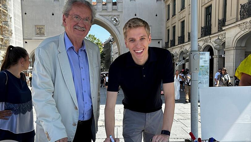 Zwei, die miteinander k&ouml;nnen: Christian Ude und Dominik Krause.