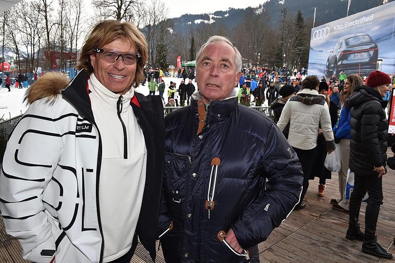 Hansi Hinterseer und der ehemaligen Skirennläufer Karl Schranz