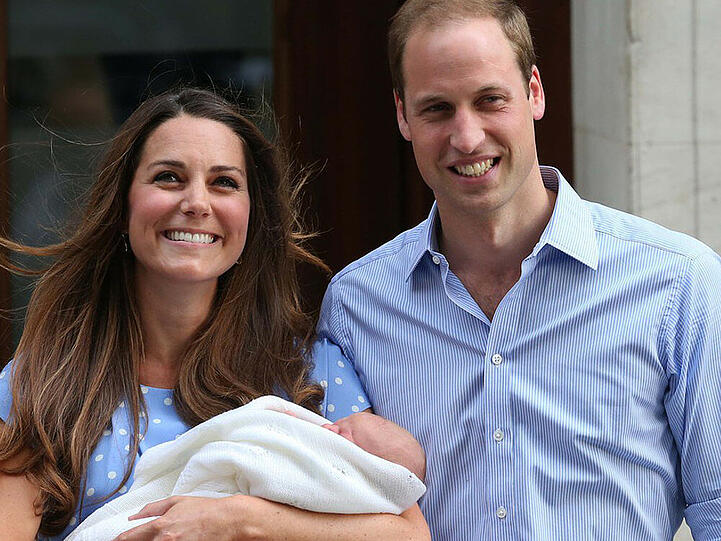 Schon bei Baby Nummer eins sehr glücklich: Herzogin Kate und Prinz William