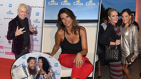 Das 33. Filmfest versammelt derzeit Stars und Sternchen in München. Einige werden extra wegen der Partys eingeflogen. Sowie die schwangere Italienerin Elisabetta Canalis (M.). Die Bilder von der "Movie meets Media"-Party im P1.