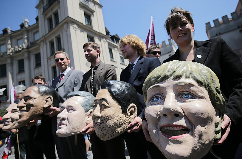 Großdemonstration in München gegen den G7-Gipfel: Die Bilder von der Protestkundgebung.