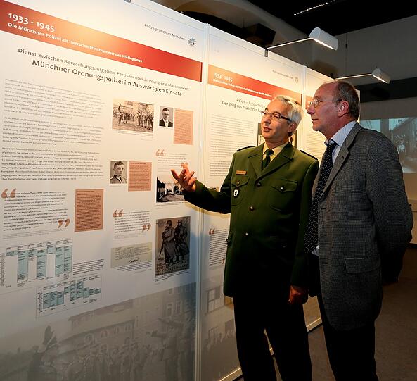 &bdquo;Die Münchner Polizei und der Nationalsozialismus&ldquo;: Bilder der Ausstellung im Polizeipräsidium München.