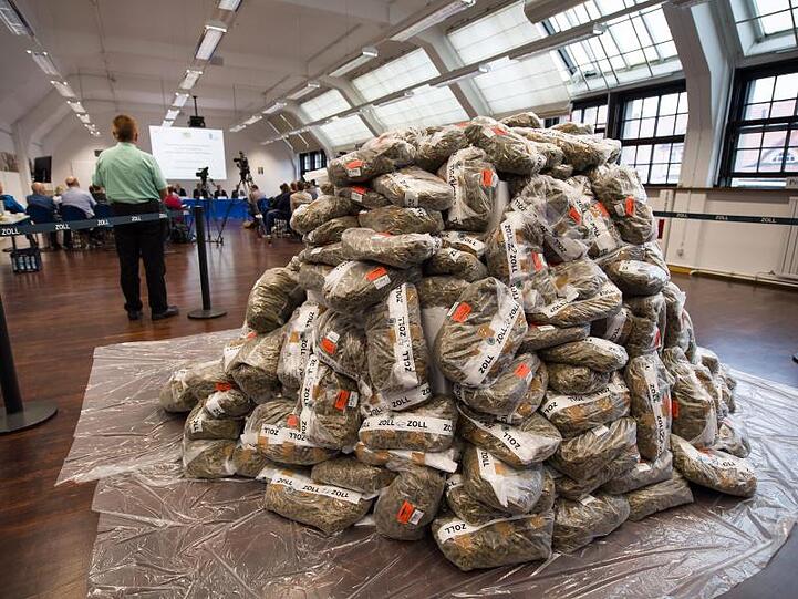 Sichergestelltes Marihuana im Zollfahndungsamt München.