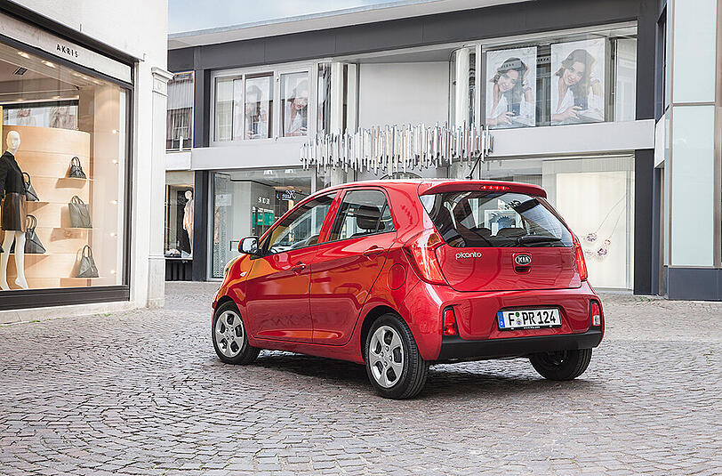 Zweckmäßig und gut verarbeitet: Das Interieur des Kia Picanto, hier die Top-Version &bdquo;Spirit&ldquo;.