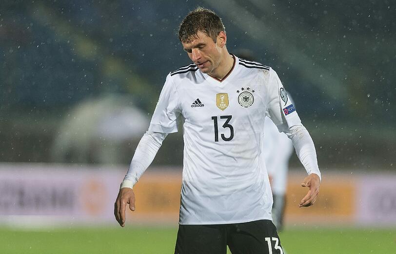 Thomas Müller - Note 3: Der Gaudibursche hatte wenig zu lachen. War dabei, aber nicht so richtig mittendrin.