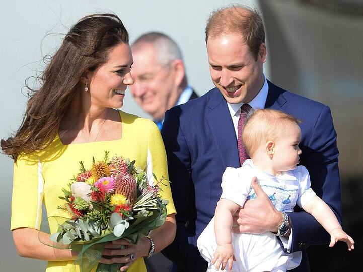 Kate, William und George werden in Syndey empfangen