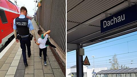 Bundespolizisten fuhren den aufgelösten Siebenjährigen schließlich zurück zum Hauptbahnhof.
