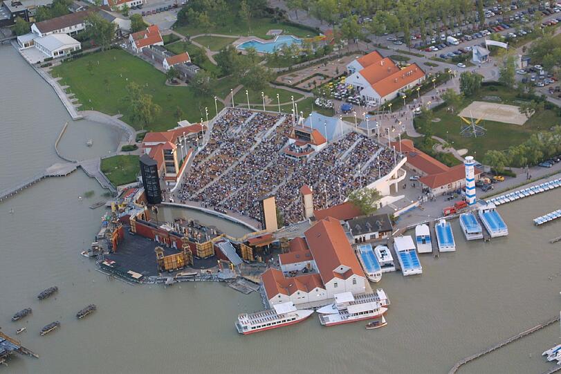 Die Seebühne von Mörbisch im Neusiedler See.