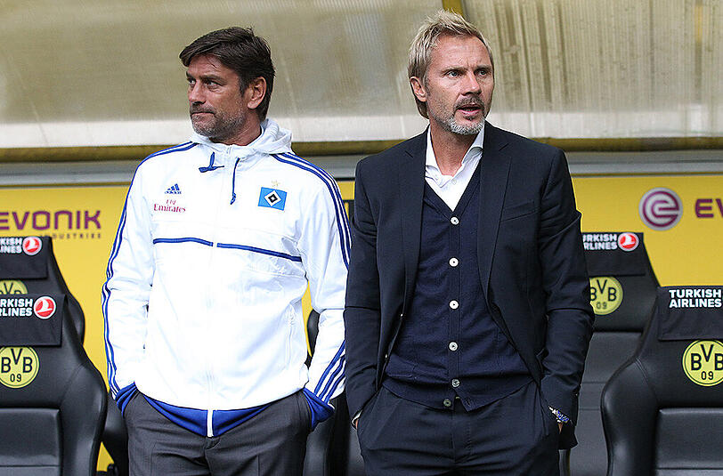Schon beim HSV schnell nicht mehr ein Herz und eine Seele: Sportchef Oliver Kreuzer und Trainer Thorsten Fink.
