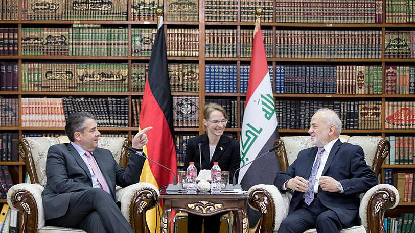 Außenminister Sigmar Gabriel trifft in Bagdad seinen irakischen Amtskollegen Ibrahim al-Dschafari.
