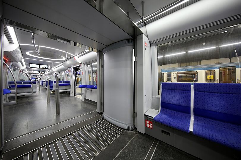 Fast schon ein Raumschiff: ein U-Bahnwagen der neuesten Generation.