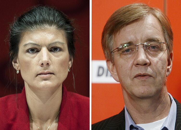 Und/oder sie: Lafontaine-Freundin Sarah Wagenknecht (links). Aber: Hat den Hut schon in den Ring geworfen: Dietmar Bartsch (rechts).