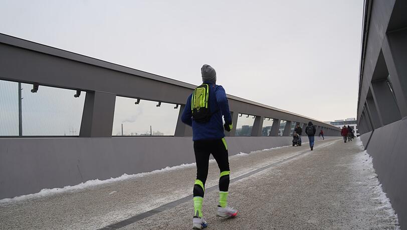 Auch Jogger haben die Strecke schon entdeckt.