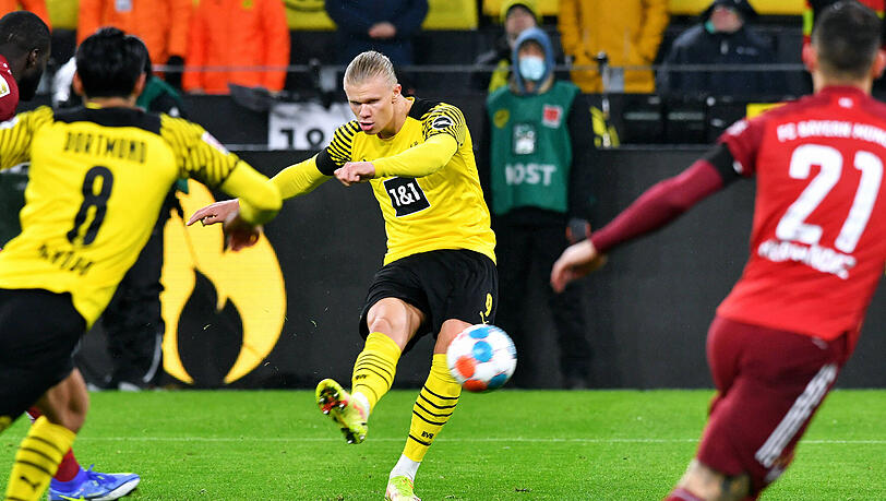 Der BVB um Superstar Erling Haaland hat den Rückstand auf Tabellenführer FC Bayern am Wochenende auf sechs Punkte verkürzt.