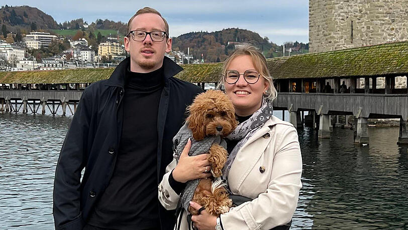 Kevin Romes ist mit Partnerin Lisa und Hund Charly nach M&uuml;nchen gezogen.