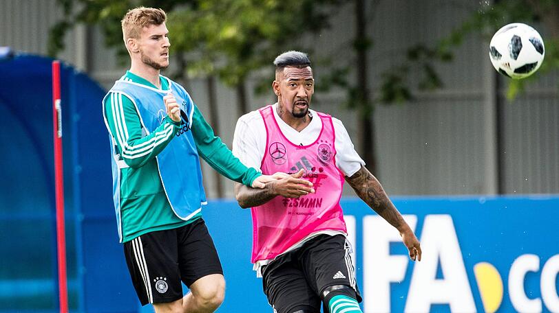 Mit dem DFB-Team bei der Fußball-WM 2018: Timo Werner (li.) und Jerome Boateng.