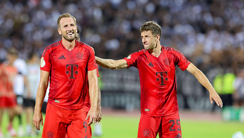 Bereit für die Titeljagd: Nach überstandenen Rückenproblemen und seinem gelungenen Debüt im DFB-Pokal will Harry Kane (l.) endlich seinen ersten Titel gewinnen.