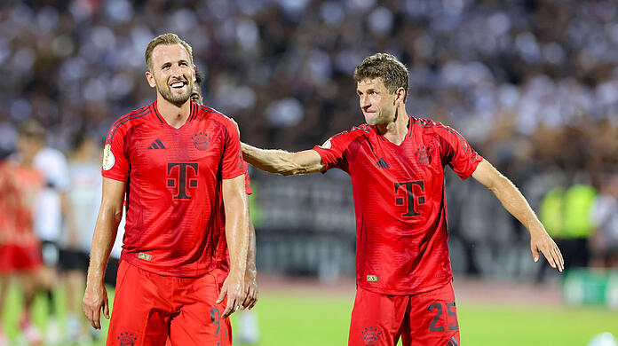 Bereit für die Titeljagd: Nach überstandenen Rückenproblemen und seinem gelungenen Debüt im DFB-Pokal will Harry Kane (l.) endlich seinen ersten Titel gewinnen.