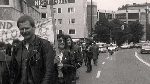 Sehr klein war der CSD 1980. Das Foto ist am Oberanger entstanden.