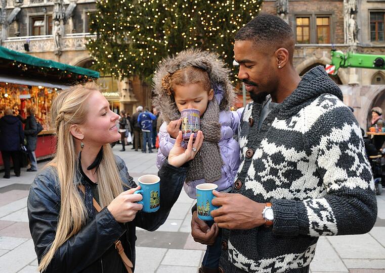 Brandon Thomas mit Frau Rebecca und Tochter Camryn.